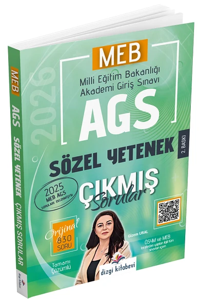 Dizgi Kitap 2026 MEB-AGS Sözel Yetenek Çıkmış Sorular Çözümlü - Gizem Ural Dizgi Kitap ürün görseli 1