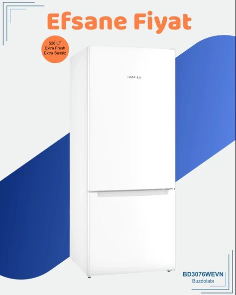 Profilo BD3076WEVN Kombi No Frost Buzdolabı ürün görseli 1