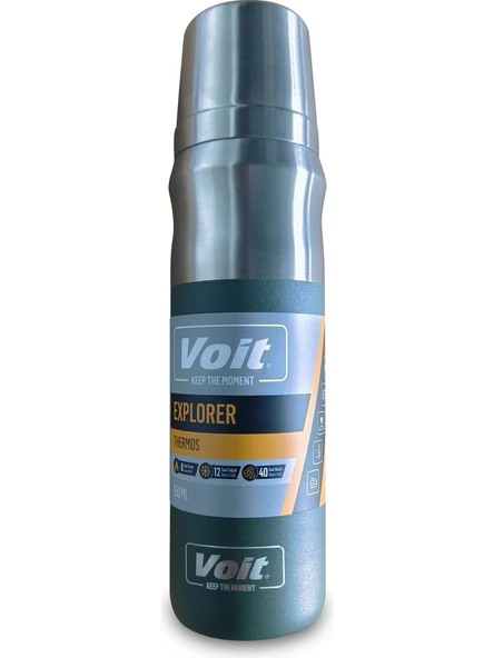 Voit Explorer Termos 650ml Yeşil Paslanmaz Çelik ürün görseli 1