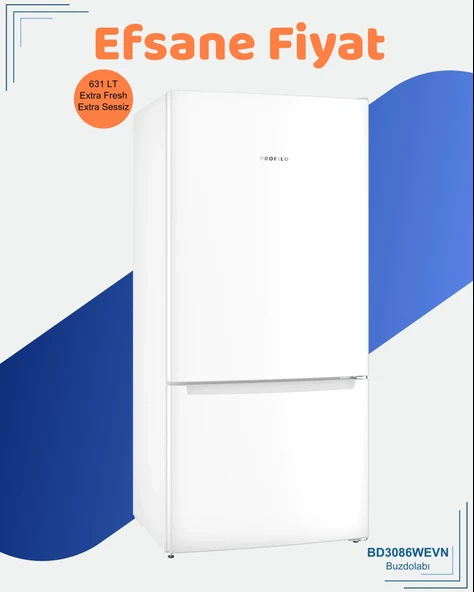 Profilo BD3086WEVN Kombi No Frost Buzdolabı ürün görseli 1