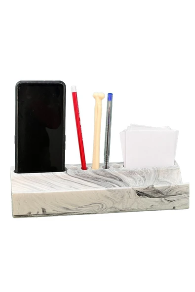 Betonmall Marble Serisi Beton Masaüstü Organizer ürün görseli 1