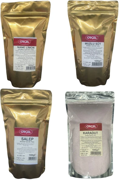 ORÇEL Salep + Nane Limon + Muzlu Süt + Karadut 4x1 Kg ürün görseli 1