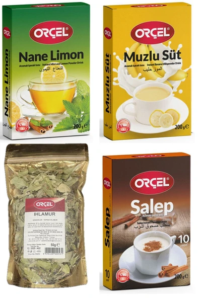 ORÇEL 1 Nane Limon 1 Muzlu Süt 1 Salep 1 Ihlamur 50gr 4 Adet ürün görseli 1
