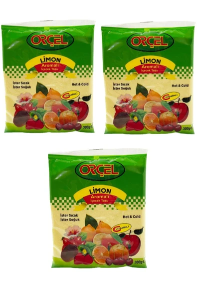 ORÇEL Limon Aromalı Içecek Tozu Oralet Çay 300gr.x 3 Adet ürün görseli 1