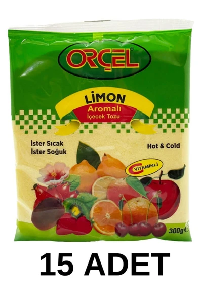 ORÇEL Limon Aromalı Içecek Tozu Oralet Çay 300gr.x 15 Adet ürün görseli 1