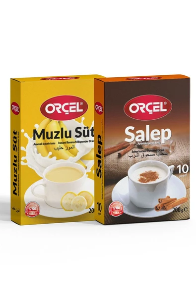 ORÇEL Salep +Muzlu Süt Aromalı Içecek Tozu Oralet Çay 2x200gr. ürün görseli 1