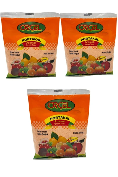 ORÇEL Portakal Aromalı Içecek Tozu Oralet Çay 300gr.x 3 Adet ürün görseli 1