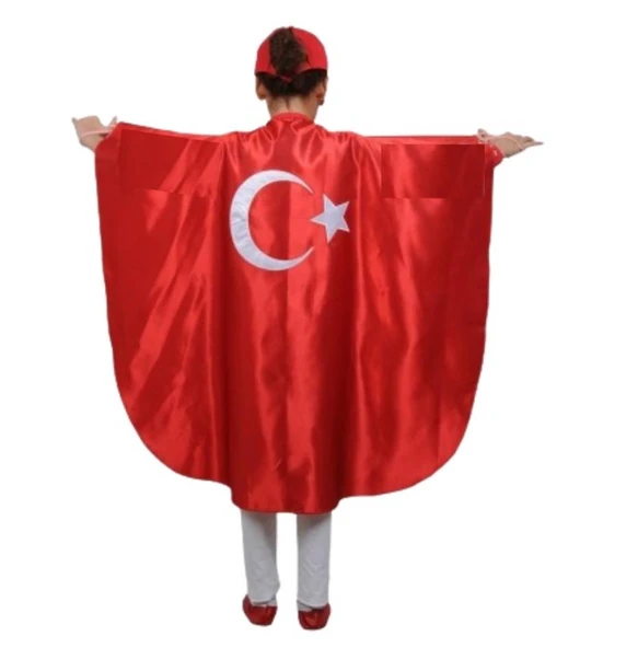 GALA AY YILDIZ baskılı çocuk pelerin ürün görseli 1