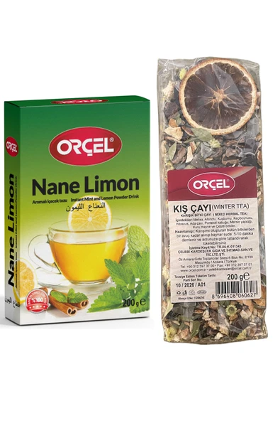 ORÇEL Kış Çayı Karışık Bitki Çayı 200gr. Nane Limon 200 Gr. Set ürün görseli 1