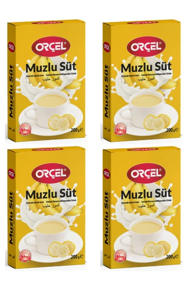 ORÇEL Muzlu Süt Aromalı Içecek Tozu Oralet Çay 4 X 200gr. ürün görseli 1