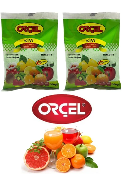 ORÇEL Kivi Aromalı Oralet Sıcak Soğuk Içecek Tozu Kivi Çayı 2x300gr ürün görseli 1