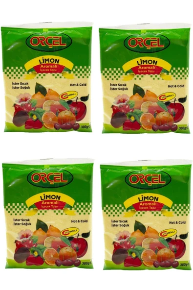 ORÇEL Limon Aromalı Içecek Tozu Oralet Çay 300gr.x 4 Adet ürün görseli 1