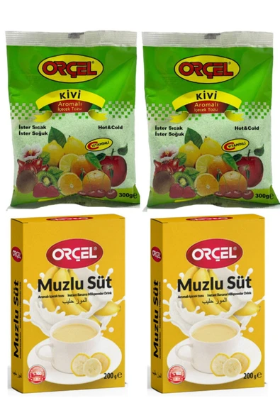 ORÇEL 2 Muzlusüt + 2 Kivi Aromalı Içecek Tozu Oralet Çay 4 Adet ürün görseli 1