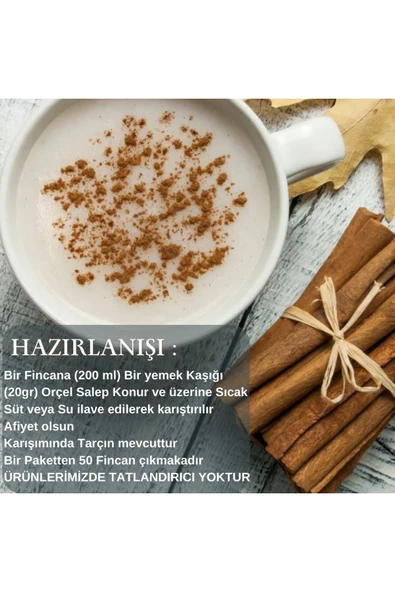 ORÇEL Salep (SAHLEP) Tarçınlı 1000gr. - Resim 2