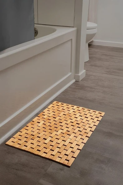 Digithome Kaymaz Taban Katlanabilir Çok Amaçlı Mat Dekoratif Banyo Paspası 50X80 Cm- 1401 ürün görseli 1