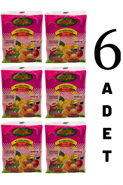 ORÇEL Kuşburnu Aromalı Içecek Tozu Oralet Çay 300 gr x 6 Adet ürün görseli 1