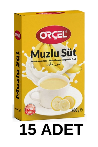 ORÇEL Muzlu Süt Aromalı Içecek Tozu Oralet Çay 15 X 200gr. ürün görseli 1