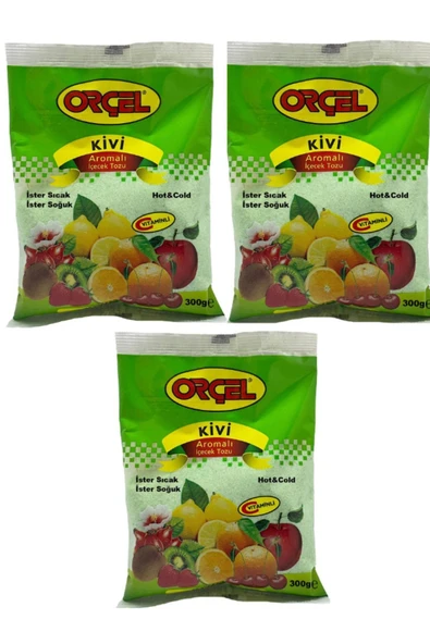 ORÇEL Kivi Aromalı Içecek Tozu Oralet Çay 300gr.x 3 Adet ürün görseli 1