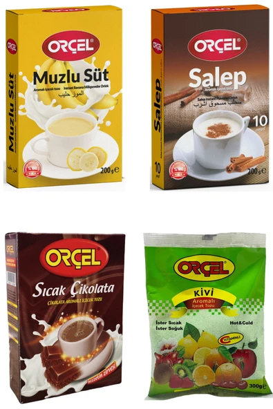 ORÇEL Sıcak Çikolata 200gr. Muzlu Süt 200gr. Salep 200gr. Kivi 300gr. ürün görseli 1