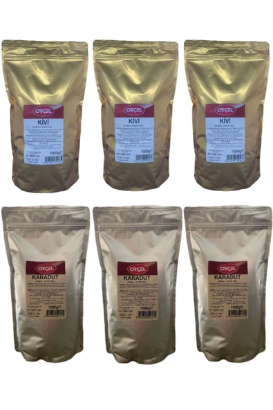 ORÇEL 3 Kg Karadut 3 Kg Kivi Aromalı Içecek Tozu Oralet Sıcak Soğuk Kafe Seti ürün görseli 1