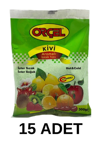 ORÇEL Kivi Aromalı Içecek Tozu Oralet Çay 300gr.x 15 Adet ürün görseli 1