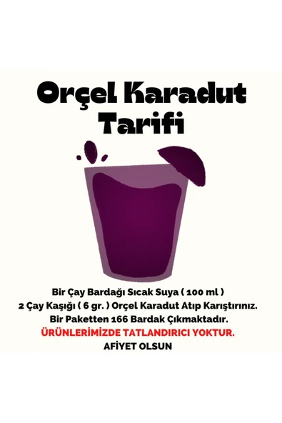 ORÇEL Karadut Aromalı İçecek Tozu 1000 gr - Resim 2