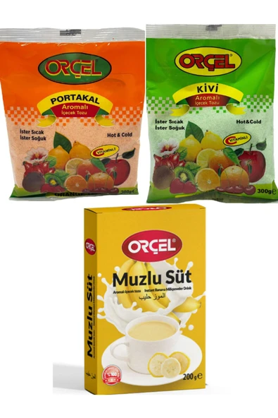 ORÇEL Muzlusüt 200gr. Kivi 300gr. Portakal 300gr. Aromalı Içecek Tozu Oralet Çay ürün görseli 1