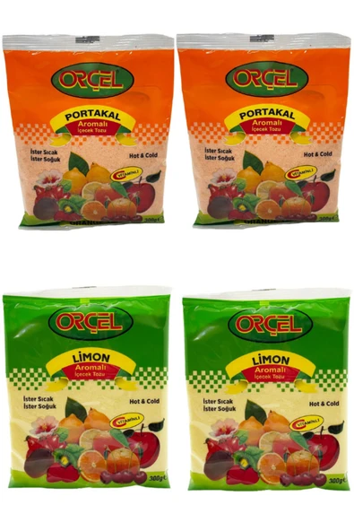 ORÇEL 2 Portakal + 2 Limon Aromalı Içecek Tozu Oralet Çay 4x300gr. ürün görseli 1