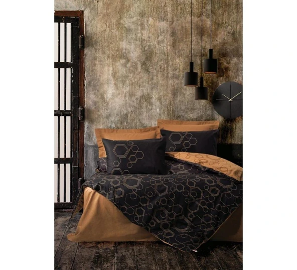 Cotton Box Dark Çift Kişilik Nevresim Takımı Dawn Bakır ürün görseli 1