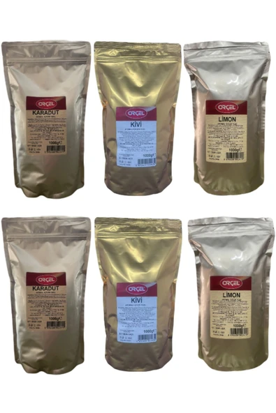 ORÇEL 2kg Karadut 2kg Kivi 2kg Limon Aromalı Içecek Tozu Oralet Sıcak Soğuk 6 Kg. Kafe Seti ürün görseli 1