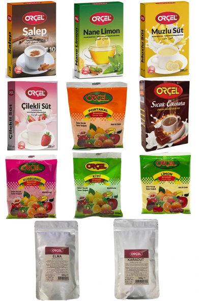 ORÇEL Toz içecek Oralet Sıcak Soğuk Karışık Set Tanışma Paketi 11 Adet ürün görseli 1