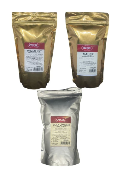 ORÇEL Muzlu Süt+ Sıcak Çikolata + Salep 3x1kg. ürün görseli 1