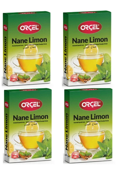 ORÇEL Nane Limon (MENTÖLLÜ) Aromalı Içecek Tozu Oralet Çay 4 X 200gr. ürün görseli 1
