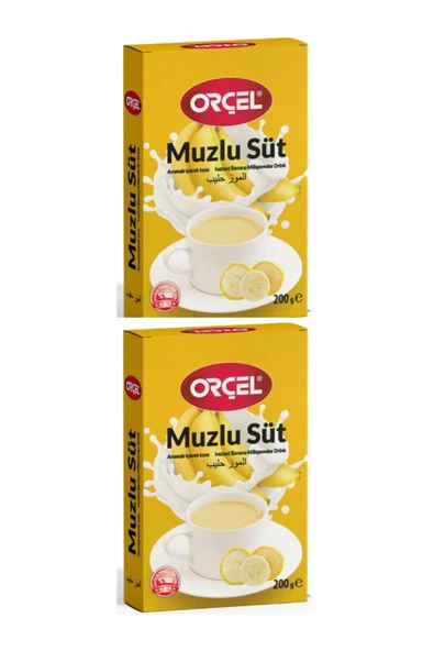 ORÇEL Muzlu Süt Aromalı Içecek Tozu Oralet Çay 2 X 200gr. ürün görseli 1