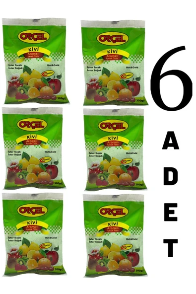 ORÇEL Kivi Aromalı Içecek Tozu Oralet Çay 300gr.x 6 Adet ürün görseli 1