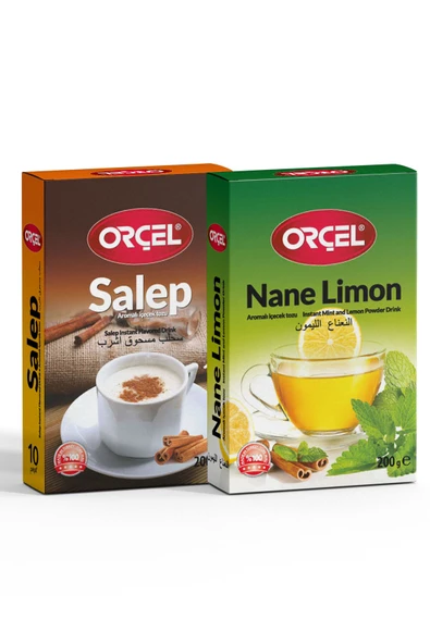 ORÇEL Salep Nane Limon Aromalı Içecek Tozu Oralet Çay 2x200gr. ürün görseli 1