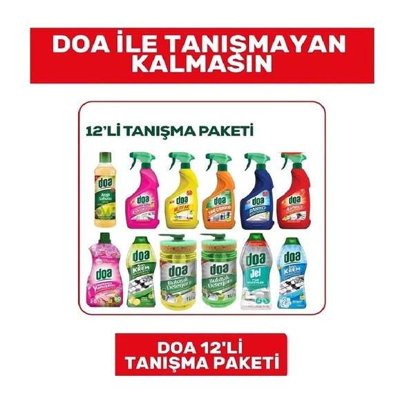 Doa 12 Li Tanışma Seti Genel Temizlik İçin ürün görseli 1