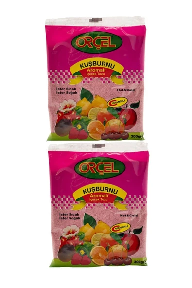 ORÇEL Kuşburnu Aromalı Içecek Tozu Oralet Çay 300gr.x 2 Adet ürün görseli 1