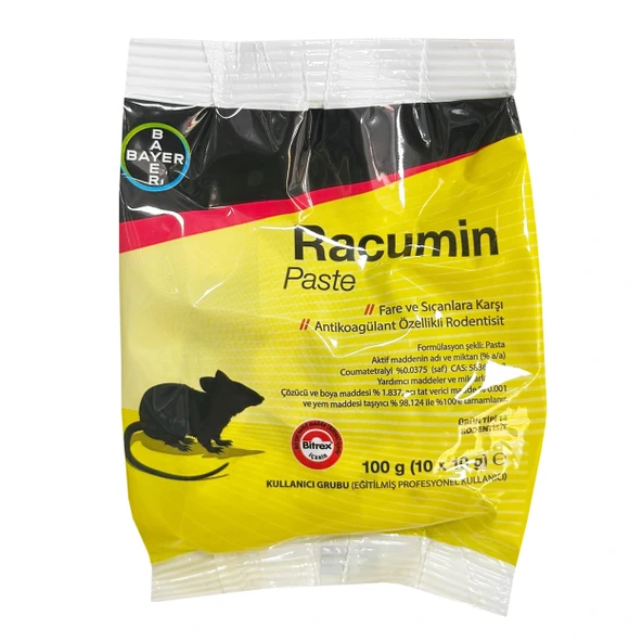 Bayer Racumin Pasta Fare ve Sıçan İlacı 100gr ürün görseli 1