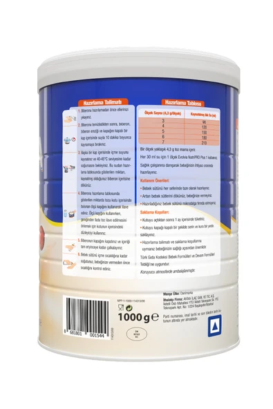 Evolvia NutriPRO Plus 1 Bebek Sütü 1000 Gr - Resim 4