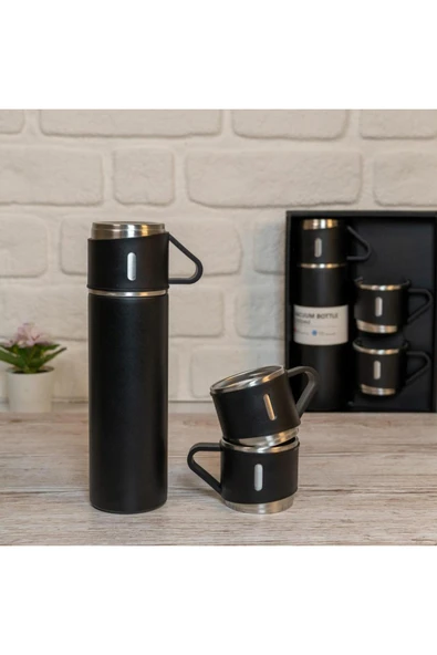 Thermohis 8139 Termos Bardak 3'lü Set SİYAH ürün görseli 1