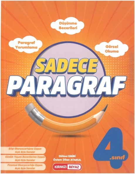 Kırmızı Beyaz Yayınları 4.Sınıf Sadece Paragraf ürün görseli 1