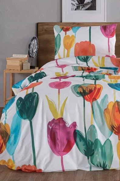 Tulip %100 Pamuk Tek Kişilik Nevresim Takımı ürün görseli 1