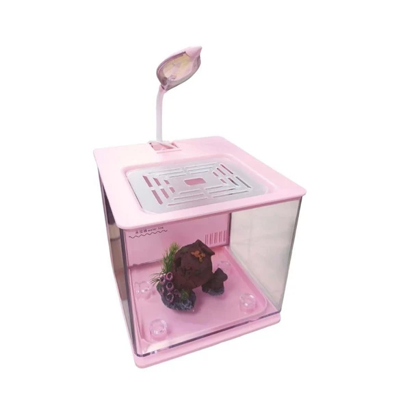 Nubios Nano Easy Akvaryum 4.5 Lt Pembe ürün görseli 1