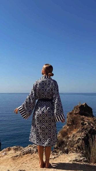 Saten Kimono(Çanta Hediyeli) - Resim 5