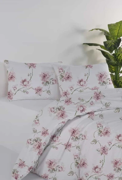 Percale Daphne Red %100 Pamuk 82 Tel 208TC Çift Kişilik Nevresim Seti ürün görseli 1