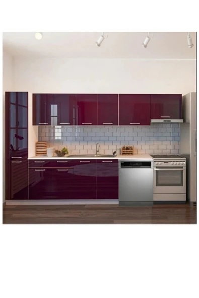 Tdesigno Tiran Hazır Mutfak Dolabı Kiler Dahil -320cm-Beyaz Laminat Tezgah Dahil-Bulaşık Makinesi Yeri Mevcut ürün görseli 1