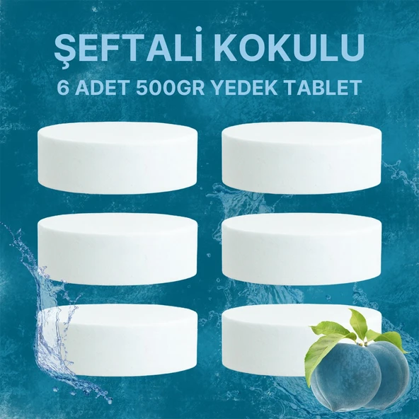 3 Adet 2x500Gr - ŞEFTALİ - Nem Alıcı Rutubet Giderici Yedek Tablet ürün görseli 1