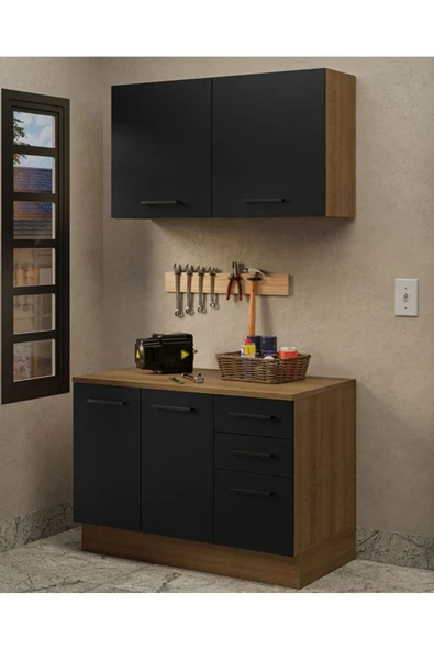 Tdesigno Milot Çok Amaçlı Dolap-Mikrodalga-Erzak-Airfryer-Mutfak-Kiler Dolabı-Kahve Köşesi-Beyaz-120 cm ürün görseli 1
