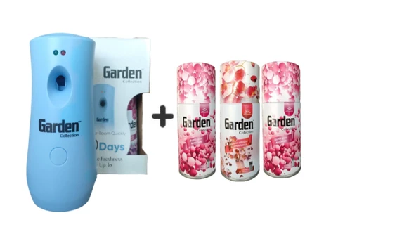 Garden Oda Kokusu Freshmatik, Otomatik Sprey Makine +Bubble Gum Parfüm Esansı Yedek Sprey 260 ml Air Freshener + Otomatik Sprey Yedeği Oda Spreyi Bubble Gum Parfüm Esansı 260 ml x 3 Adet ürün görseli 1